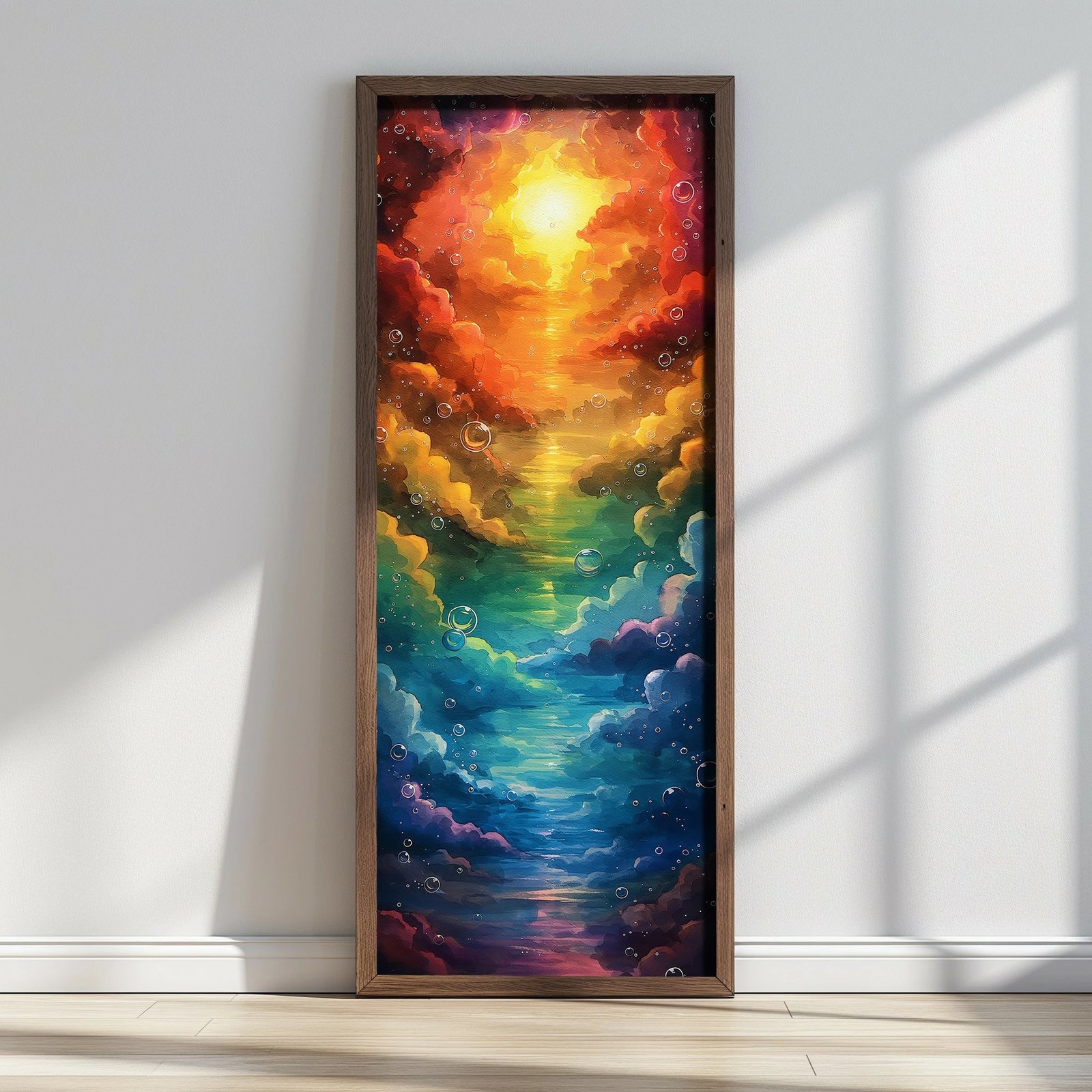 Pikturë dekorative me kornizë MDF, shumëngjyrëshe, Wallity LONG029-S/120-40, 40x120cm