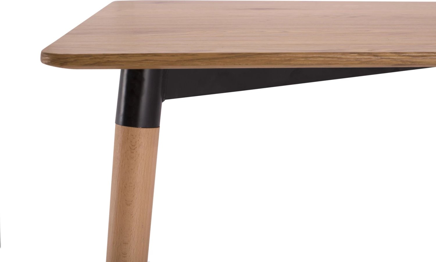 Tavolinë minimaliste për ngrënie, FH008.04, këmbë druri ahu, 120x80x73cm Tavolinë minimaliste për ngrënie, FH008.04, këmbë druri ahu, 120x80x73cm