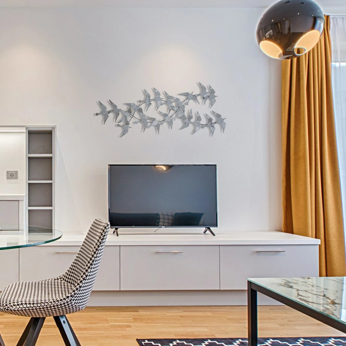 Aksesor dekorativ metalik për mur, Wallity, Sahika 2