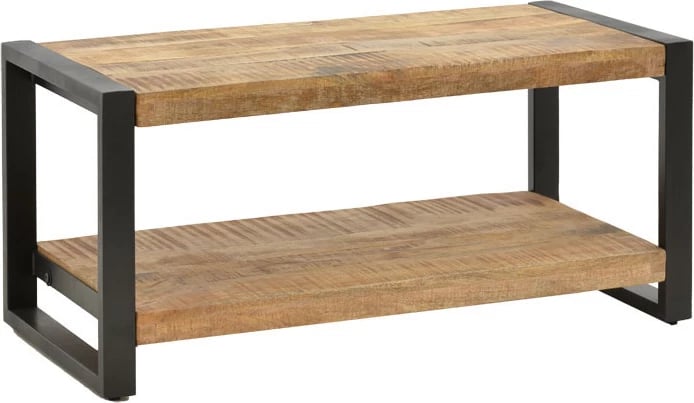 Tavolinë kafeje Miles dru mango natyral-e zezë 100x45x45.5cm