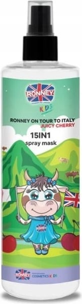 Spray mask për flokë për fëmijë Ronney Kids On Tour To Italy 15in1 Juicy Cherry 285ml