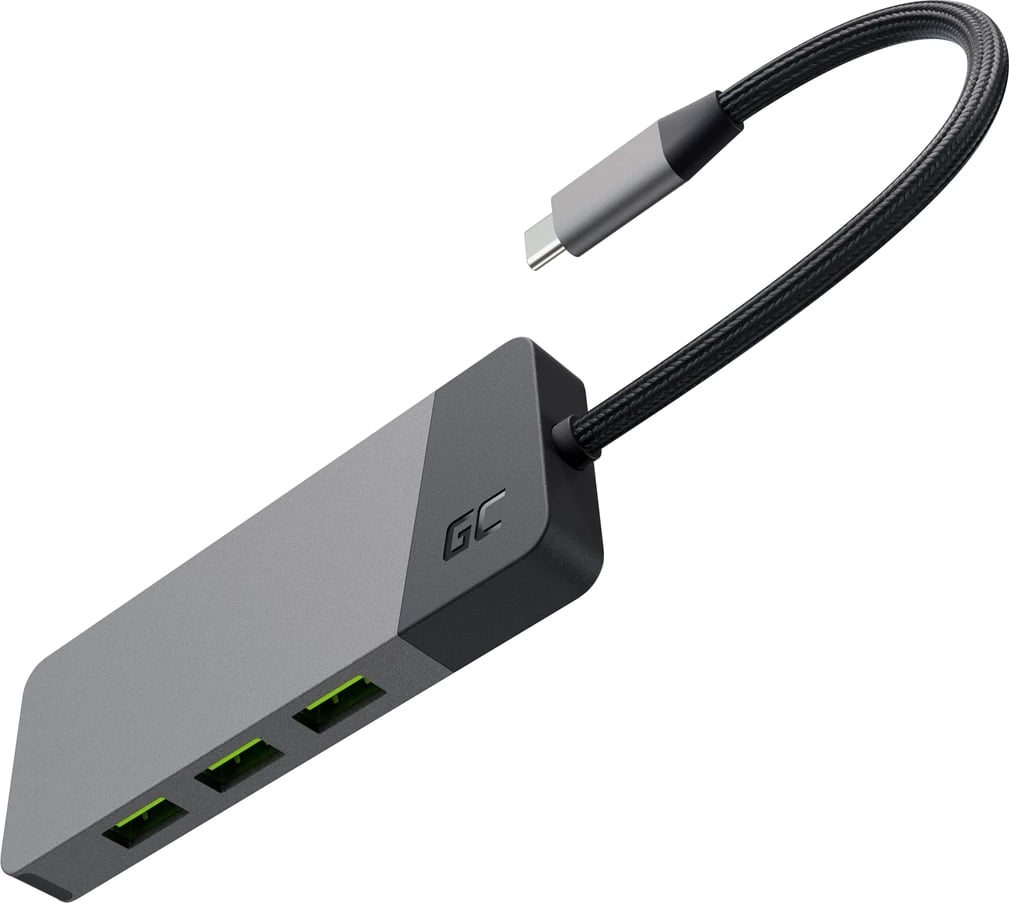 Shpërndarës USB Green Cell, HDMI 4K, USB-C, MICROSD