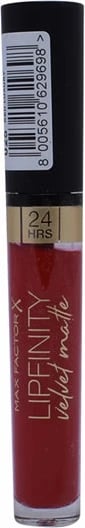 Buzëkuq mat MAX FACTOR Lipfinity Velvet Matte 025 Red Luxury, unisex
