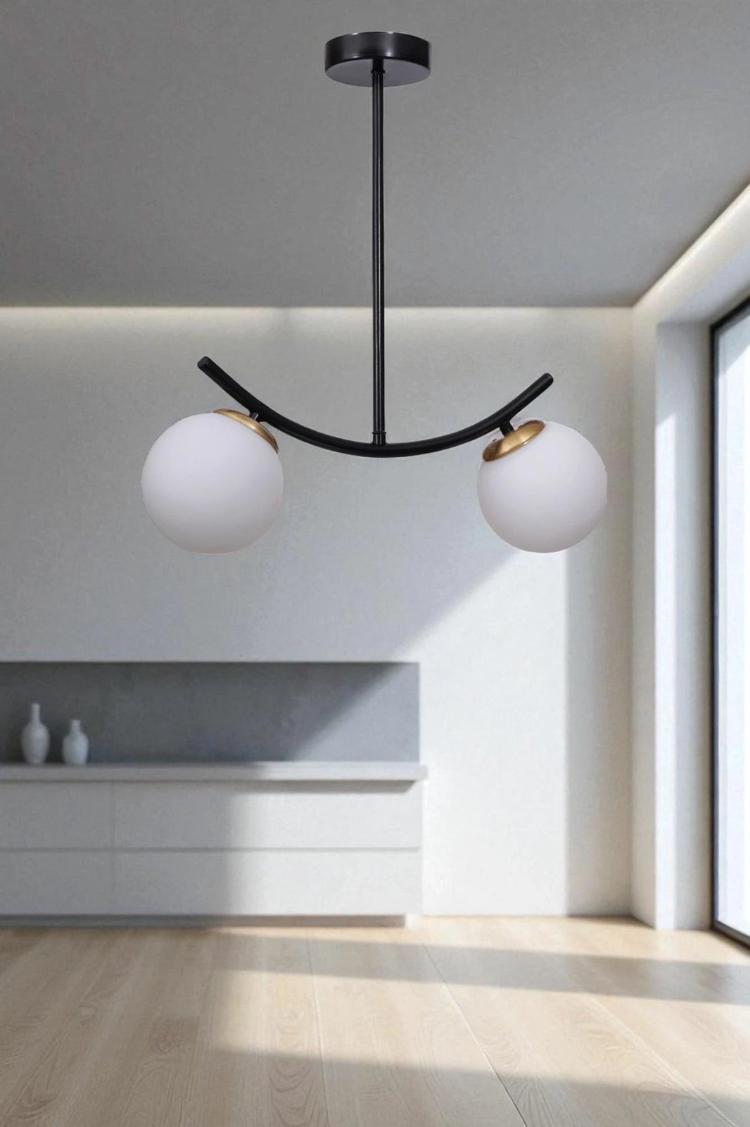 Llambë tavani Opviq, 9010-5, e bardhë dhe e zezë