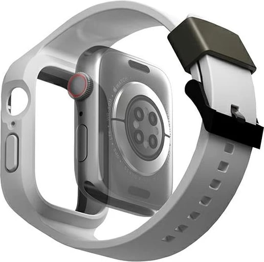 Mbështjellës me rrip UNIQ Monos për Apple Watch 44/45mm, Gri, Set 2-në-1