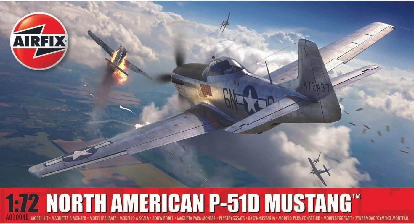 Model plastik Airfix North American P-51D Mustang 1:72, set për montim Model plastik Airfix North American P-51D Mustang 1:72, set për montim
