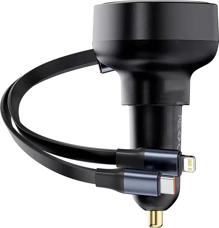 Karikues veture Baseus Enjoyment C00057802111-02 me kabllo USB-C & Lightning, 60W, zi