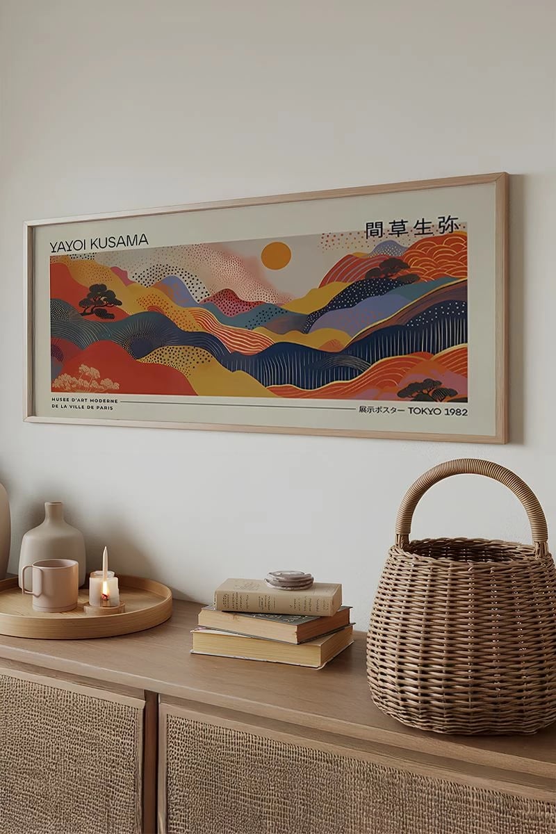 Pikturë dekorative me kornizë, Wallity, Artsmdfyty22-50120, shumëngjyrëshe, 50x120cm