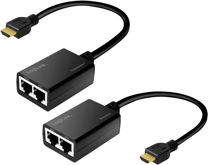 Zgjatues HDMI LogiLink HD0021, 30m, 1080p/60Hz, i zi, set