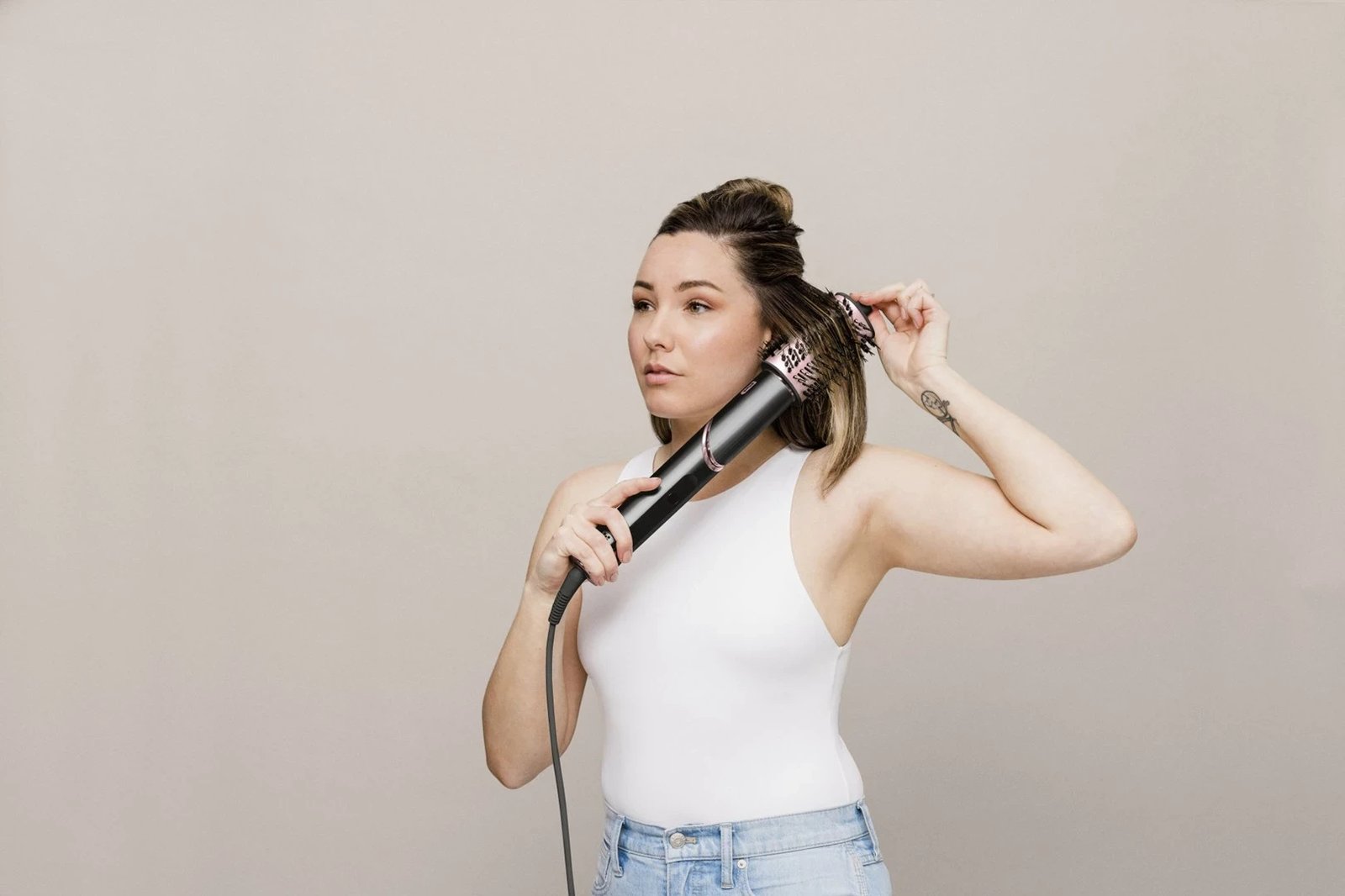 Stiluese për floke Multistyler Shark FlexStyle 5-in-1, 1400W, e zezë/ rozë