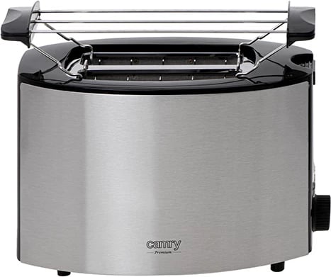 Toster Adler CR 3215, 2 feta, 1000W max, inox/zezë