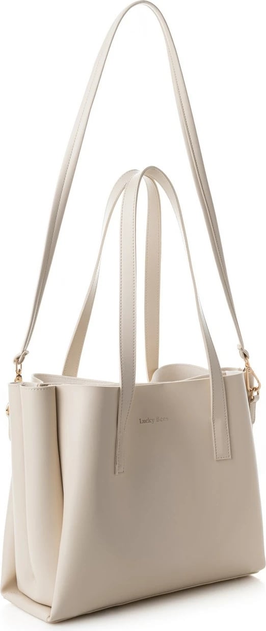 Çantë tote Lucky Bees, krem, 1257