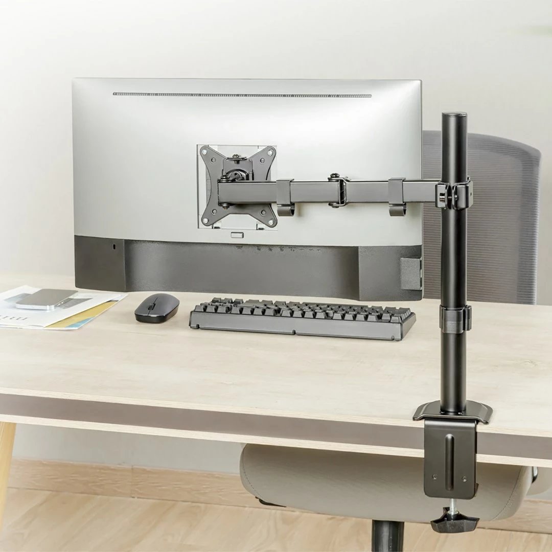 Mbajtëse tavoline për monitor Maclean MC-753N, krah i vetëm, 17-32", VESA 75x75/100x100, e zezë
