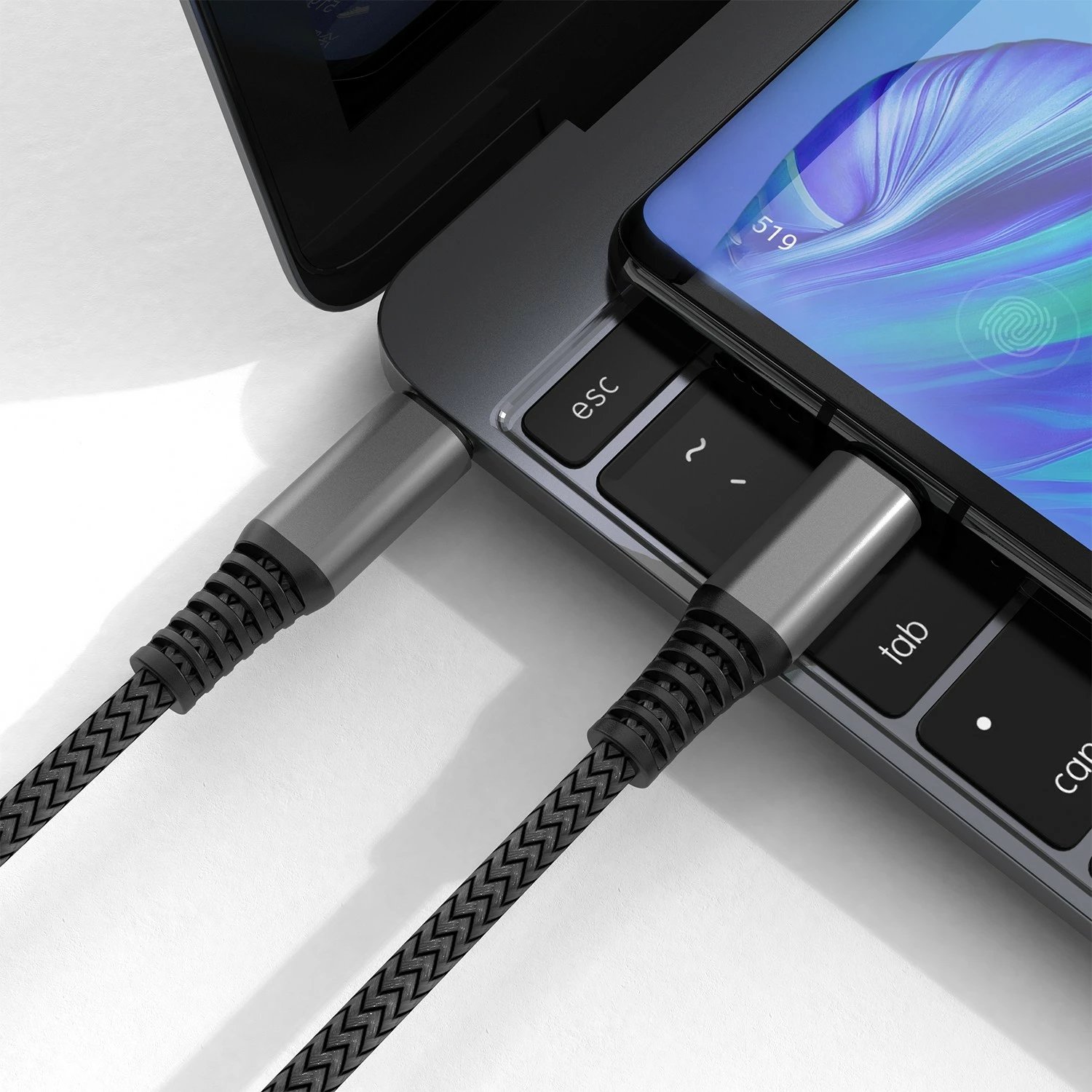 Kabllo USB C 4smarts 456266, 1.5 m, 0.48 Gbit/s, e zezë