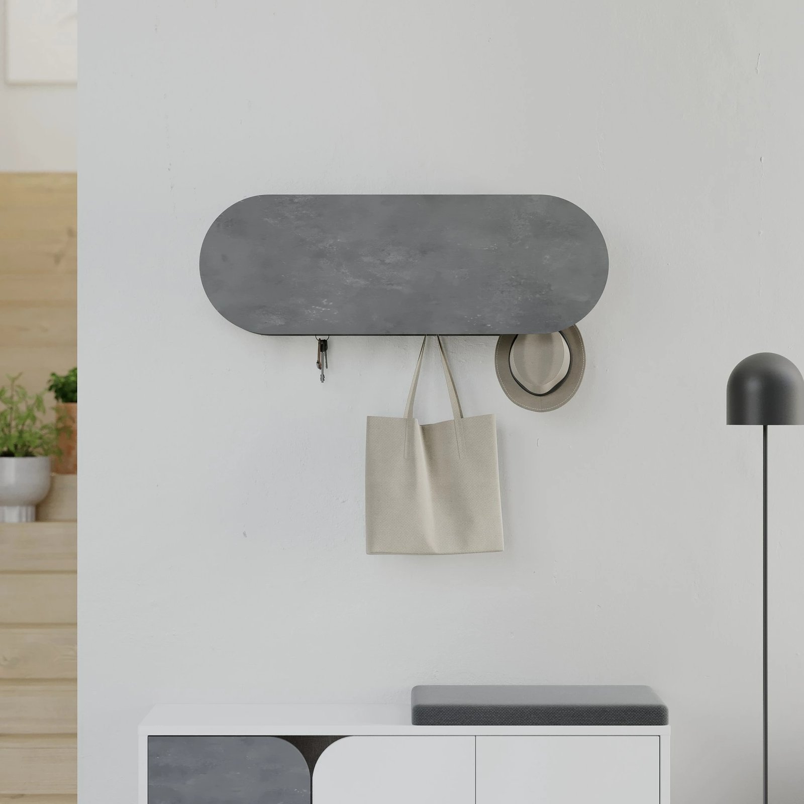 Varëse palltosh Skye Decor, ngjyrë gri, Kroma