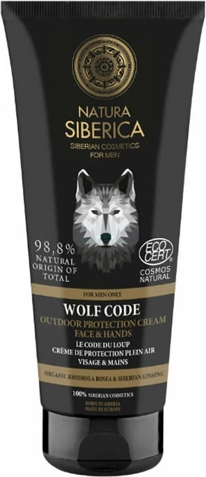 Krem për fytyrë dhe duar për meshkuj Natura Siberica Wolf Code 80ml