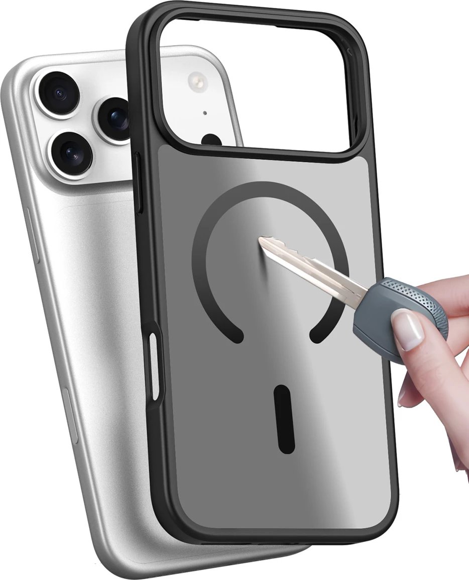 Mbështjellës Dux Ducis Yind për iPhone 17 Pro, MagSafe, i zi