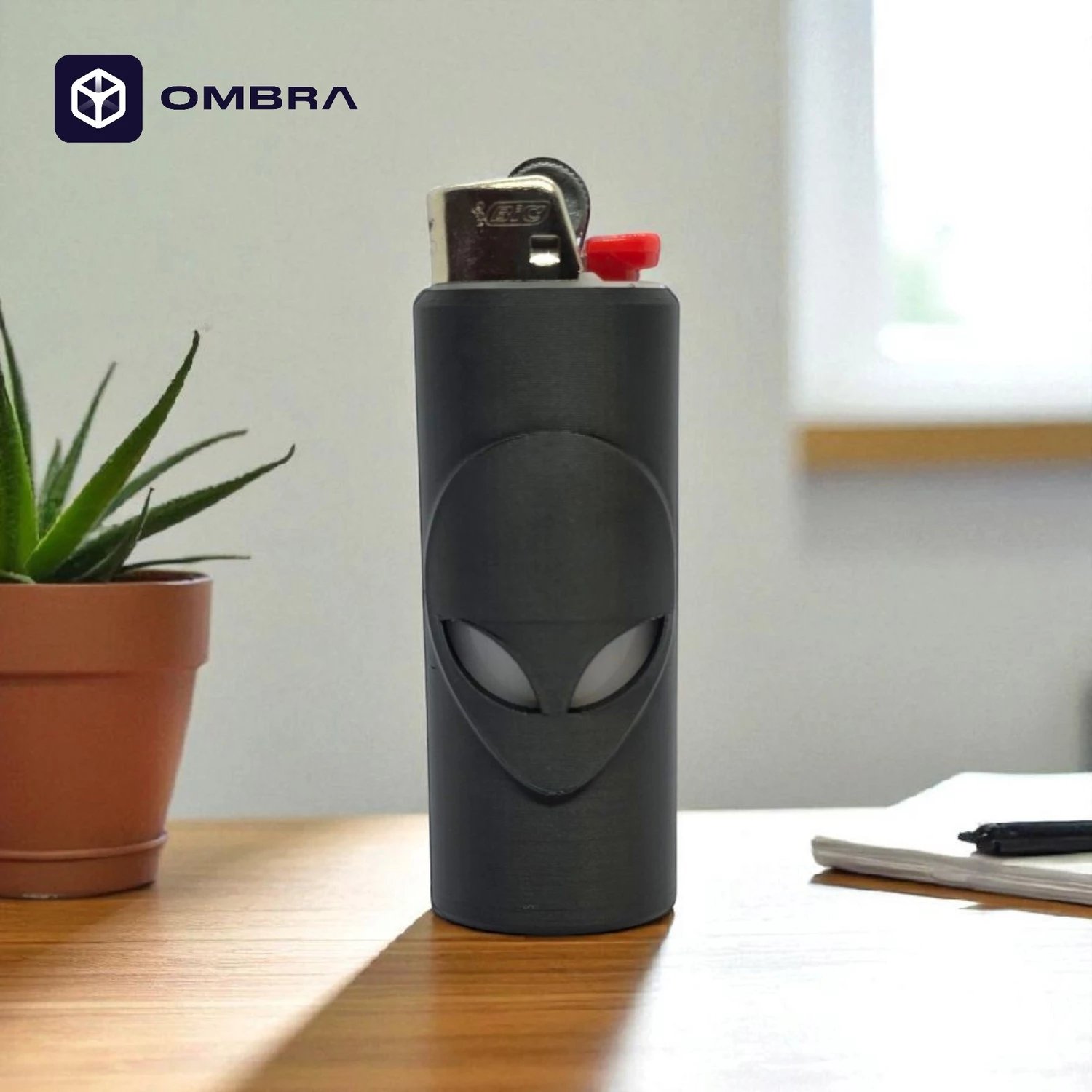 Mbajtëse çakmaku BIC "Alien Bic Case", e zezë