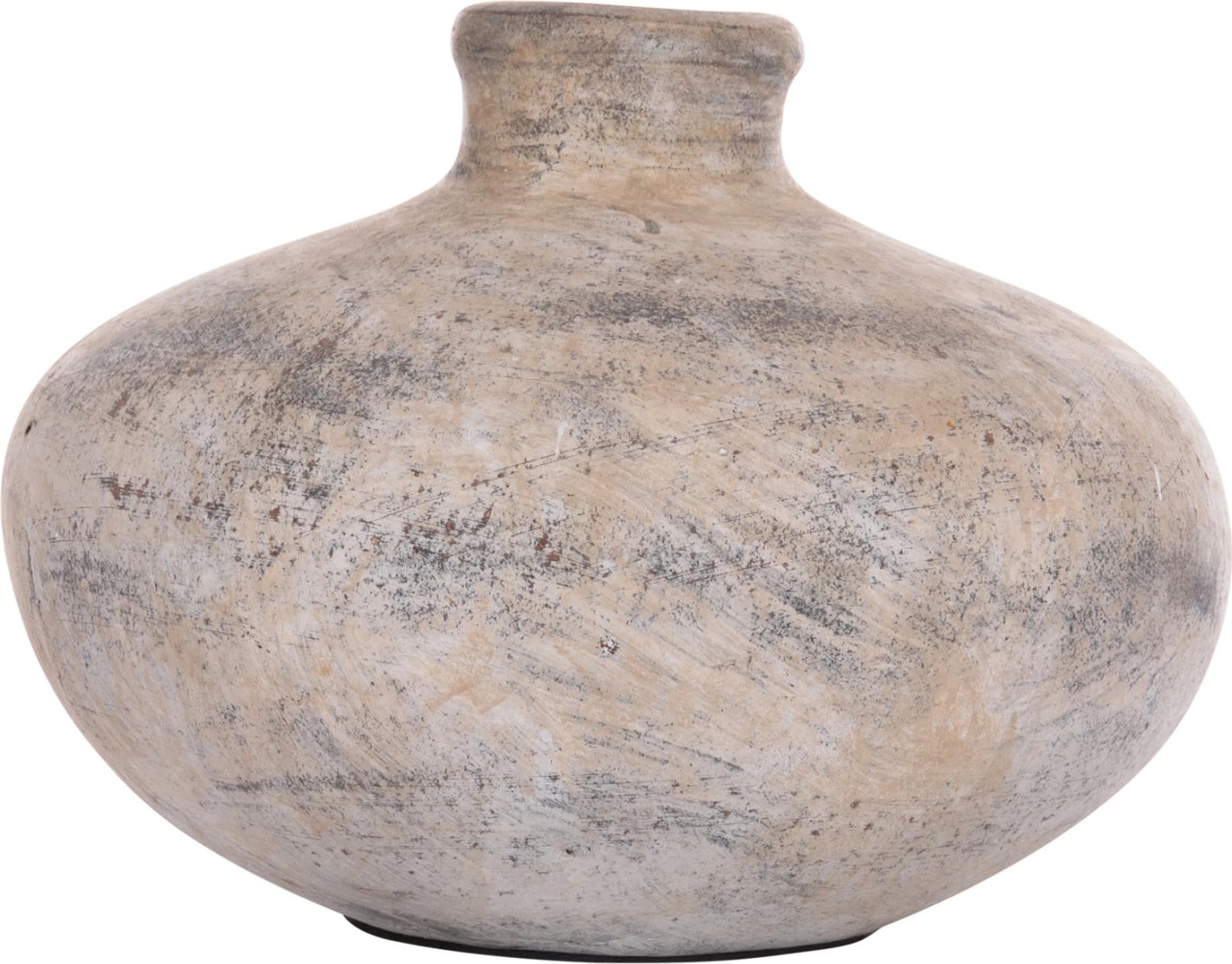 Vazo dekorative tavoline VERMO, terrakotë, ngjyrë ecru, Φ27x18cm Vazo dekorative tavoline VERMO, terrakotë, ngjyrë ecru, Φ27x18cm