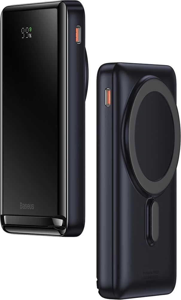 Powerbank Baseus Magnetic Bracket PPCX000203, 10000mAh, MagSafe, 20W, me kabllo USB-C 0.5m, Kaltër e errët