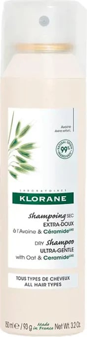 Shampon i thatë unisex Klorane A LA Leche de Avena Extra i butë 150ml