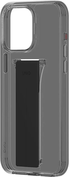 Mbështjellës UNIQ Heldro Mount me stand, për iPhone 15 Pro 6.1", smoke