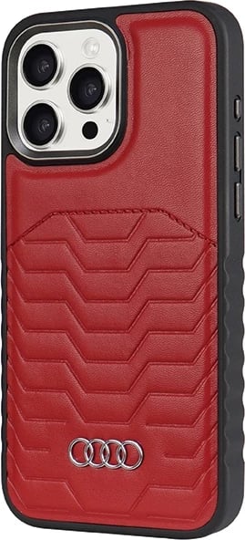 Mbështjellës Audi Synthetic Leather me MagSafe për iPhone 14 Pro Max, Kuq
