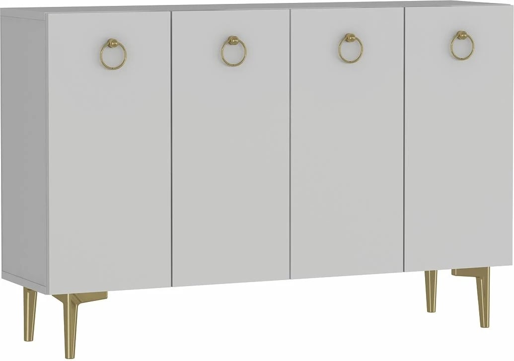 Konsolë Skye Decor, e bardhë, e artë