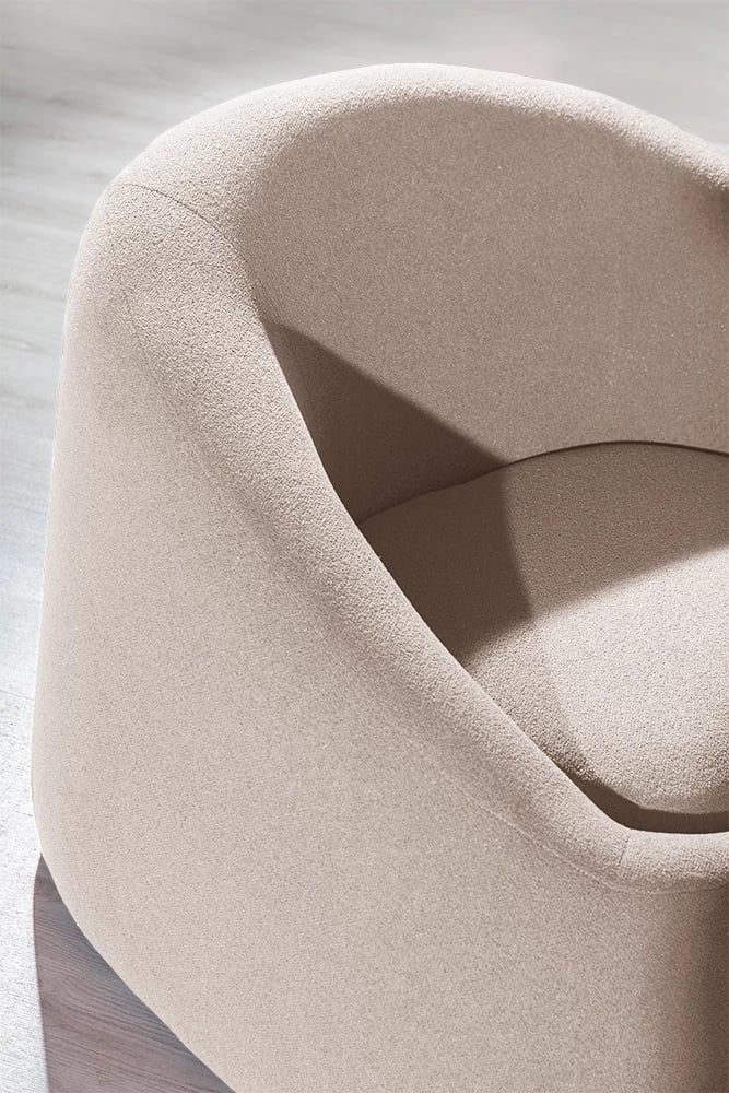 Fotelje Puffy, krem, 95x93x79cm