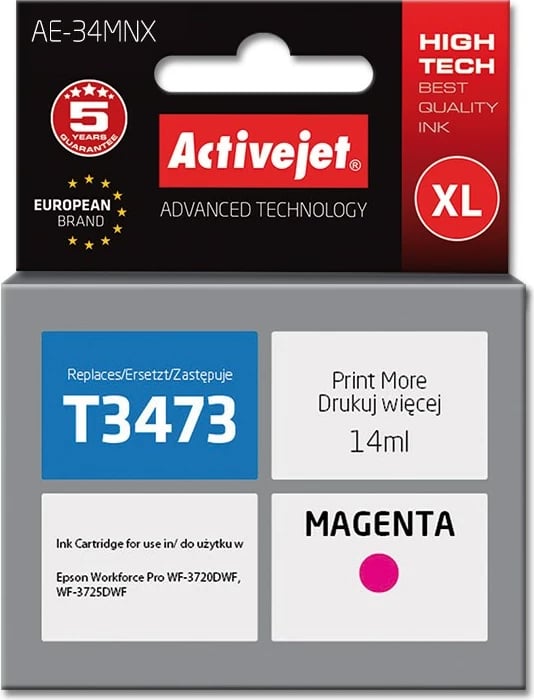 Ngjyrë zëvendësuese Activejet AE-34MNX për printer Epson, 14 ml