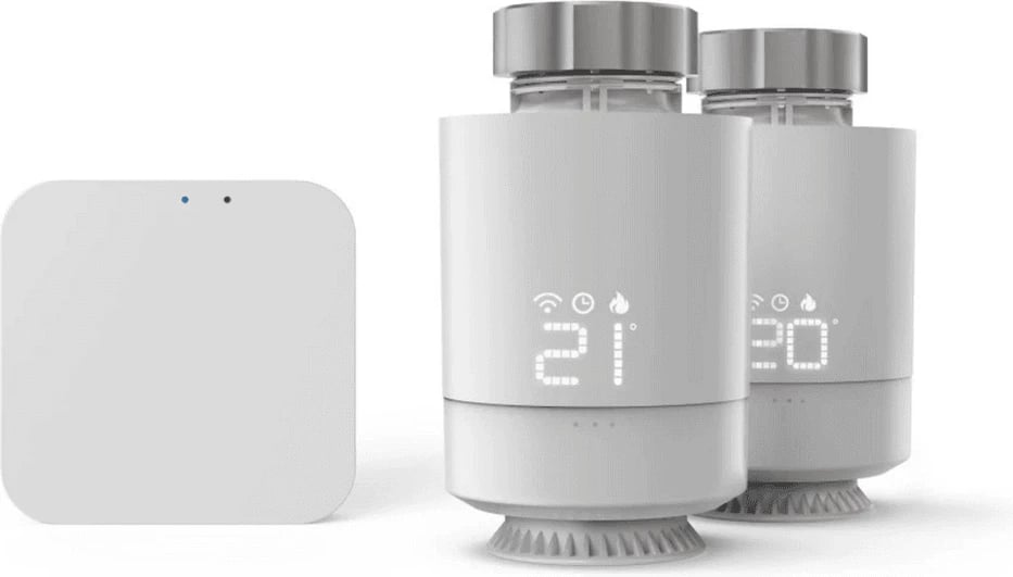 Termostat i mençur radiator, Hama 00176662, me njësí kontrolli, e bardhë, set dycopësh