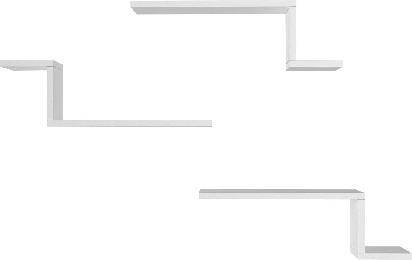 Raft muri Hanah Home, Lowa, i bardhë (3 copë)