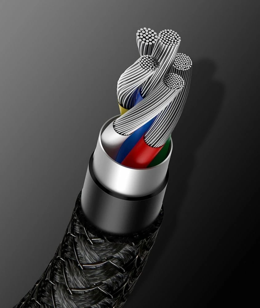 Kabllo Baseus CATWJ-A01 USB-C në USB-C, 2m, 100W, e zezë