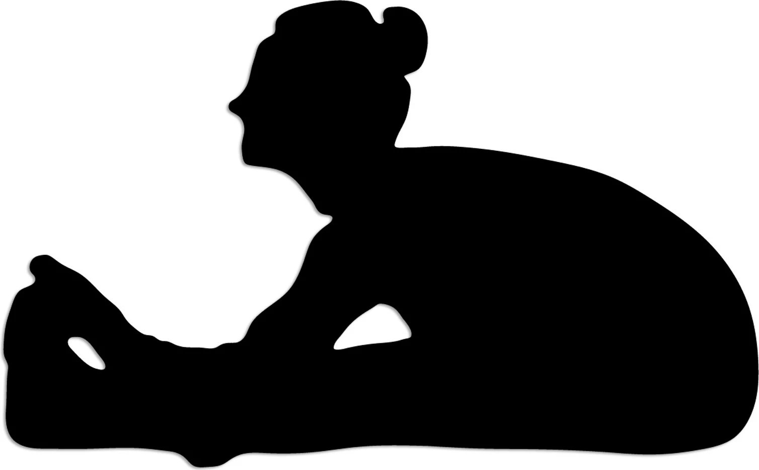 Aksesor dekorativ metalik për mur, Yoga 23, ngjyrë e zezë, 60x37cm