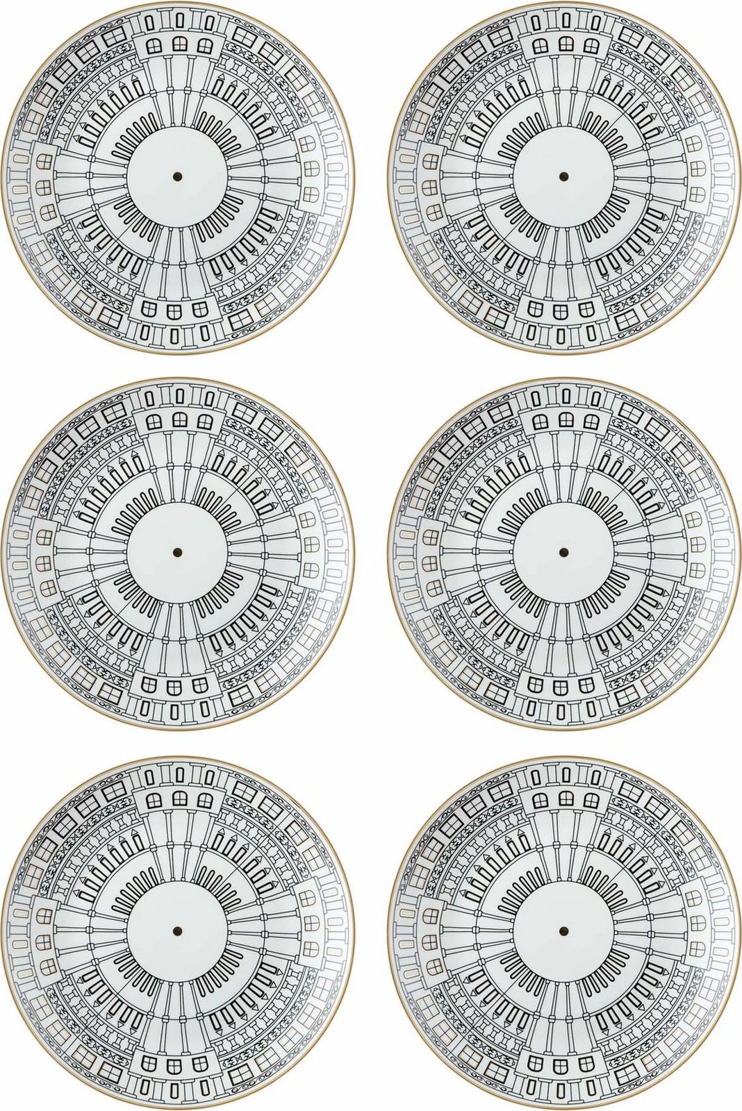 Set pjatash për ëmbëlsira (6 copë), Hermia, DNR0079