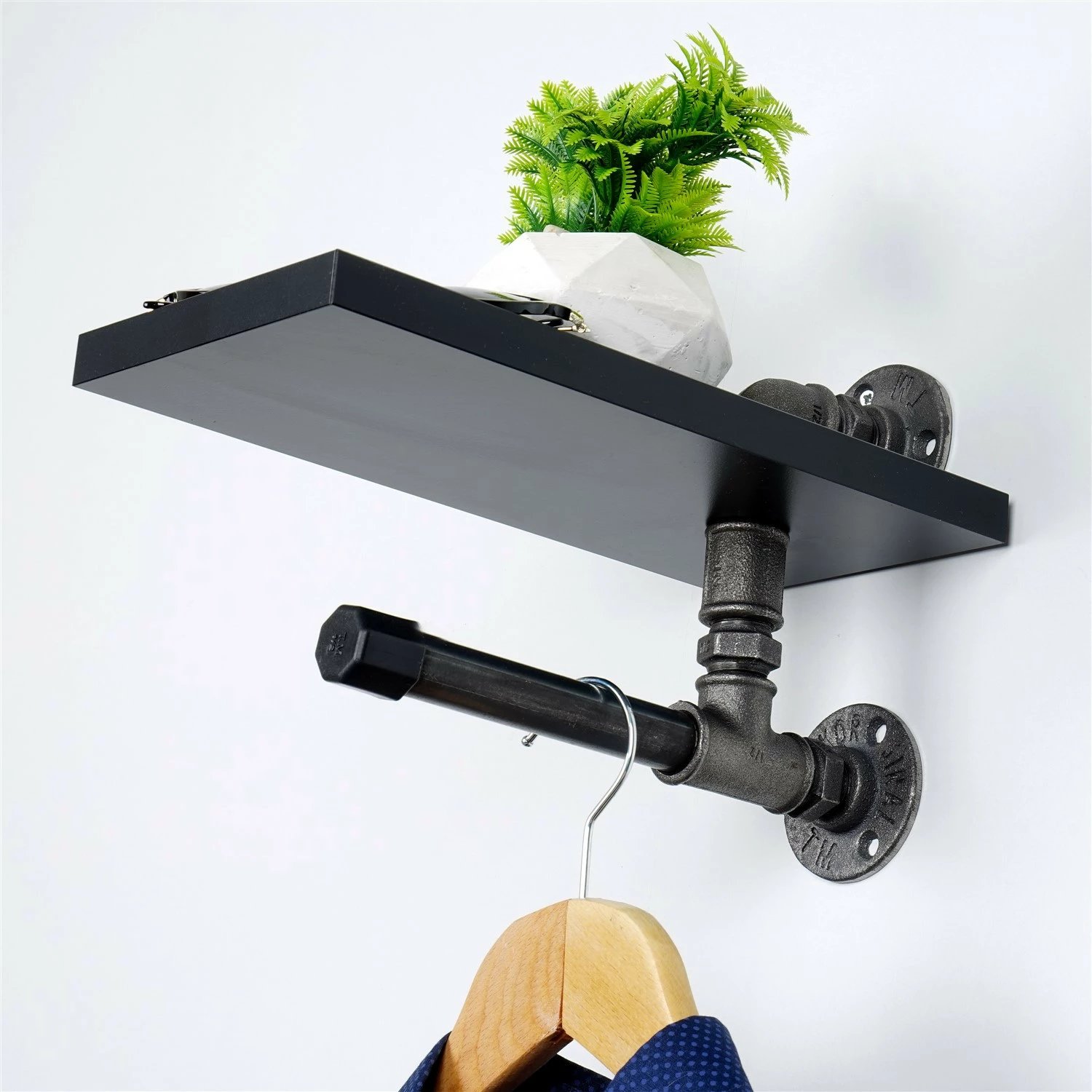 Raft muri Pipe, ngjyrë e zezë, BORURAF238