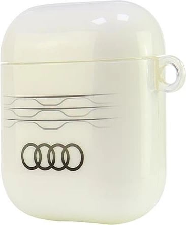 Mbështjellës Audi IML Geometric Pattern për AirPods 1/2, Bardhë