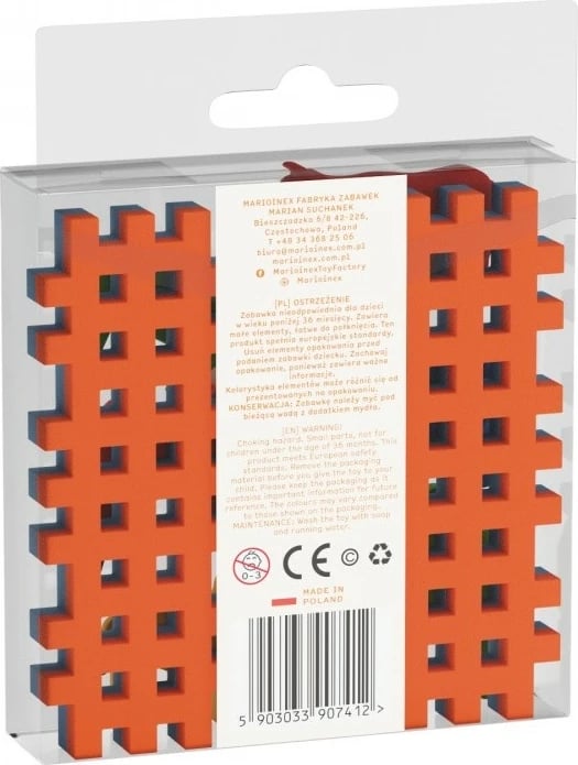 Set lodrash ndërtimi Marioinex Mini Waffle Blocks Animals me bazë, 8 pjesë, shumëngjyrëshe