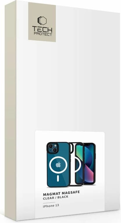Mbështjellës Tech-Protect MagMat për iPhone 13, MagSafe, Transparent/Black