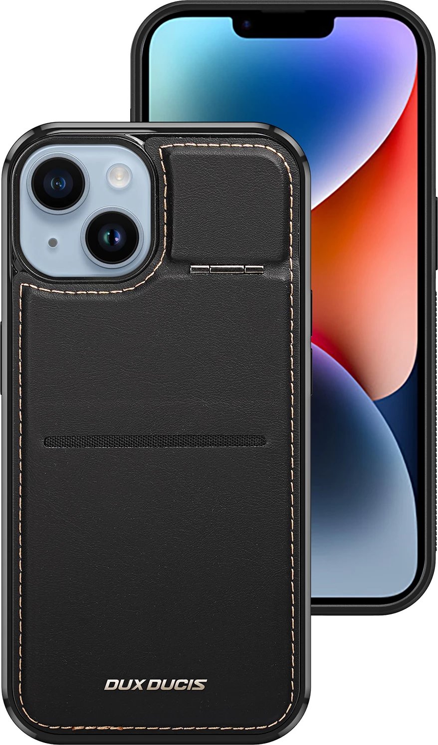 Mbështjellës Dux Ducis Rafi Mag për iPhone 14 Plus, me MagSafe, RFID Blocker, e zezë