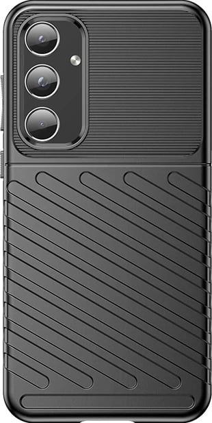 Mbështjellës i blinduar Hurtel Thunder Case për Samsung Galaxy A55, i zi