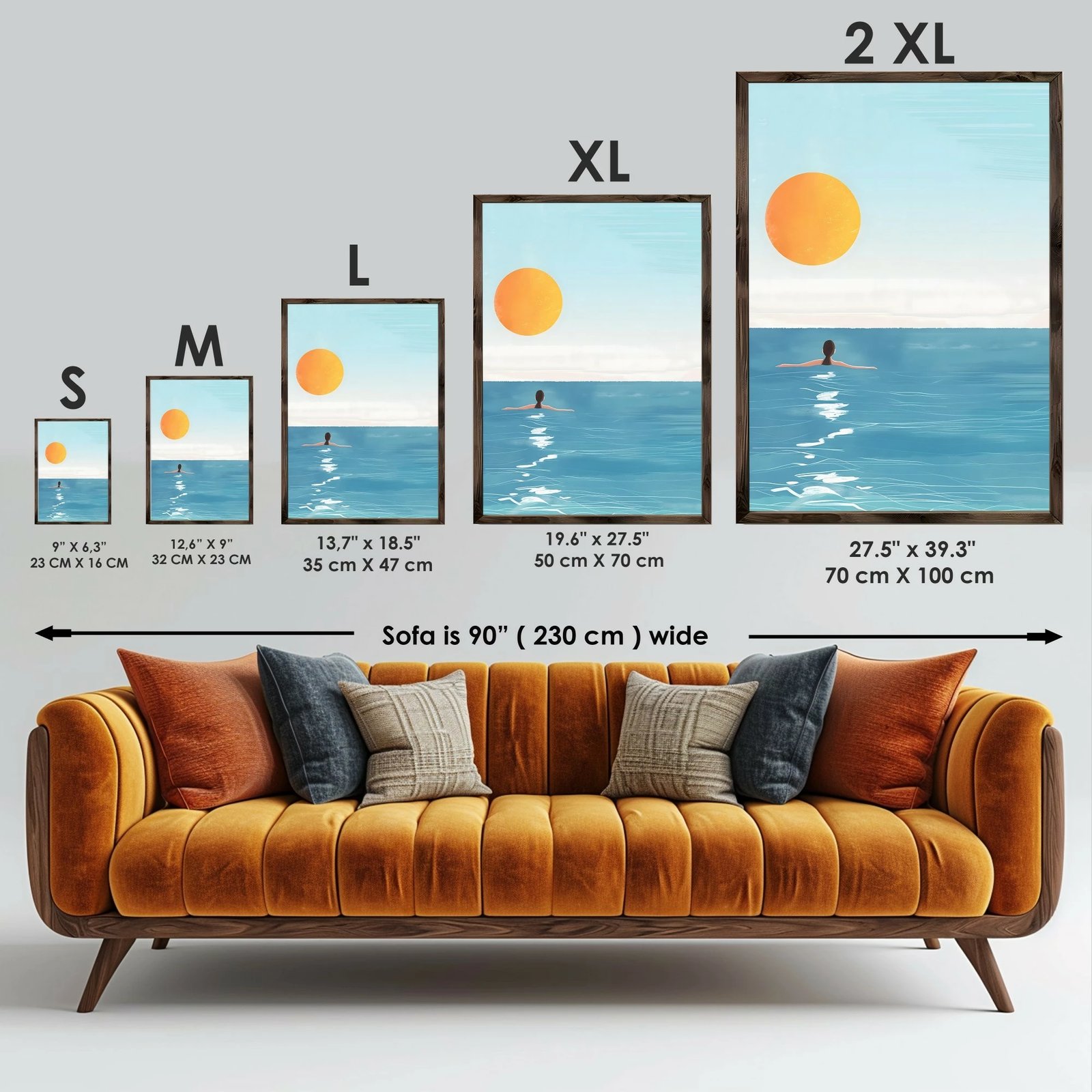 Pikturë dekorative me kornizë MDF, shumëngjyrëshe, Wallity GE103-L