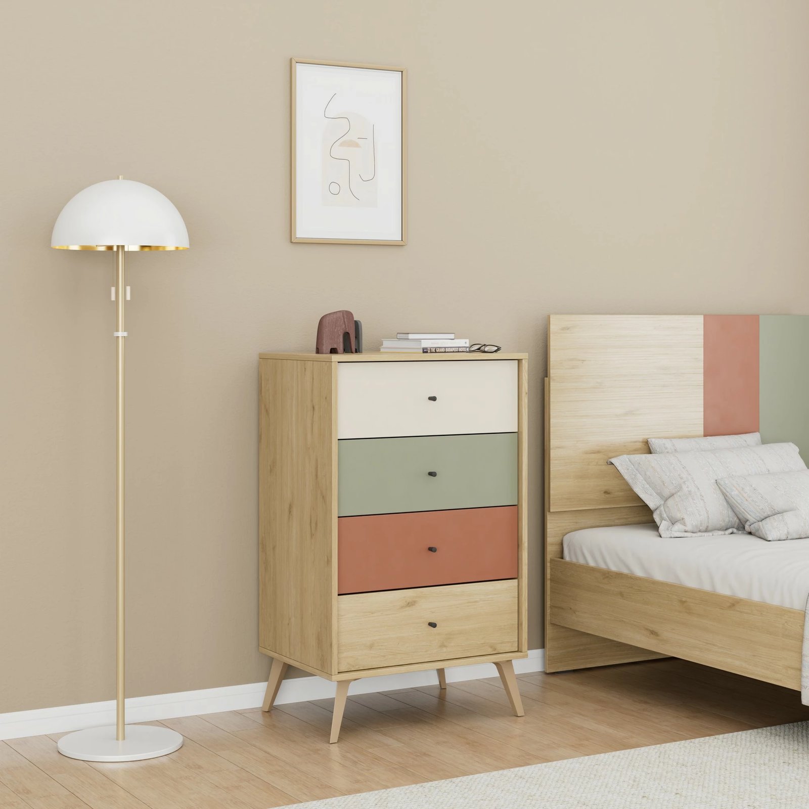 Komodë Hanah Home, Tsf-940-Fx-1, shumëngjyrëshe