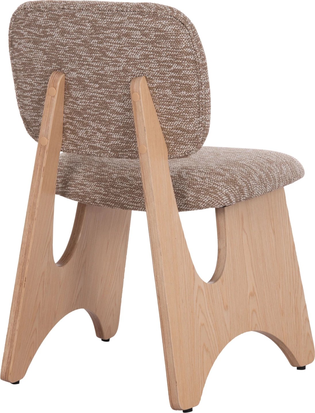 Karrige ngrënieje BELLISI, stof kafe, këmbë dru lisi, FH18248.01, set 2 copë, 53x56x78cm