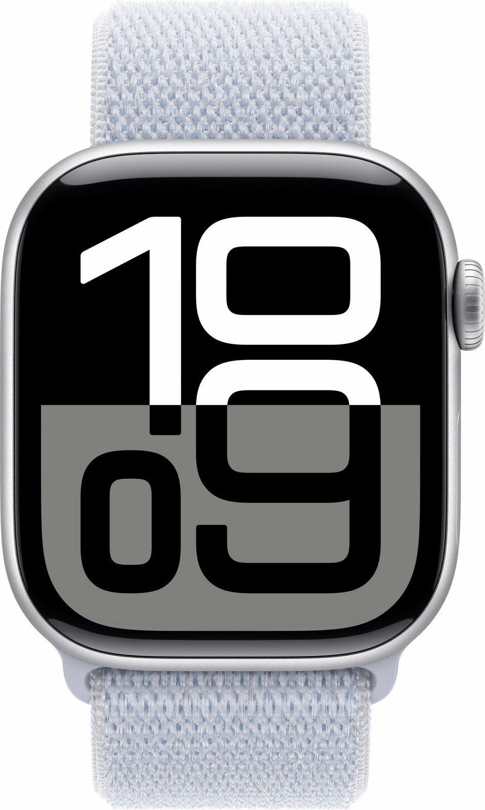 Smartwatch Apple Watch Series 10 GPS 42mm, alumini argjendtë, Sport Loop Blue Cloud