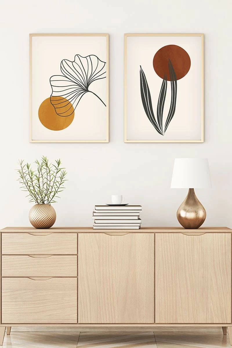 Pikturë dekorative me kornizë MDF (2 copë), Wallity, Huhu83, 20x30