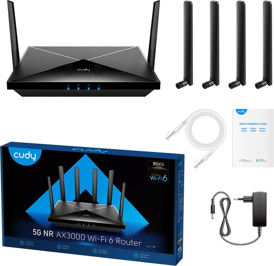 Router Cudy P5, AX3000, 5G, Dual SIM, WiFi6, i zi