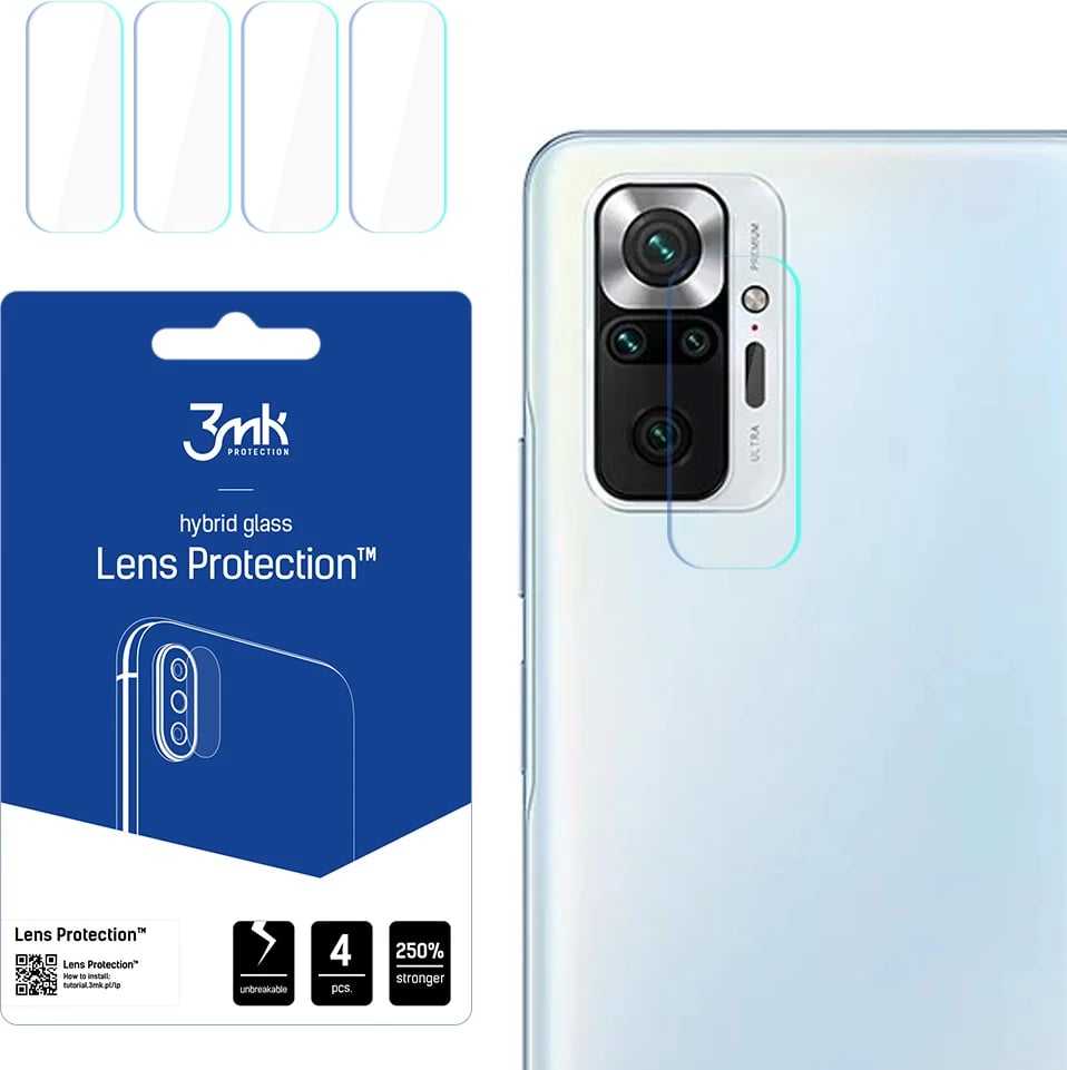 Mbrojtës lentash 3mk Protection për Xiaomi Redmi Note 10 Pro, set 4 copë