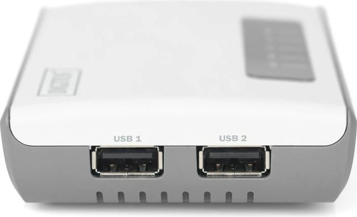 Server rrjeti wireless Digitus DN-13024, 2 porta USB 2.0, 300 Mbps, Gri/Bardhë