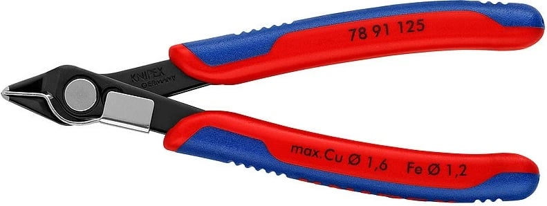 Darë prerëse Knipex 78 91 125, 125mm, çelik, dorezë plastike, kuqe/kaltër